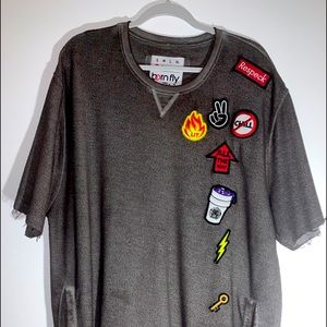 Born Fly patched shirt